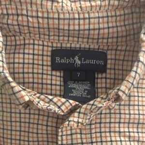 Polo Ralph Lauren Boys Button-Down Shirt – Plaid – Size 7 – Excellent Condition